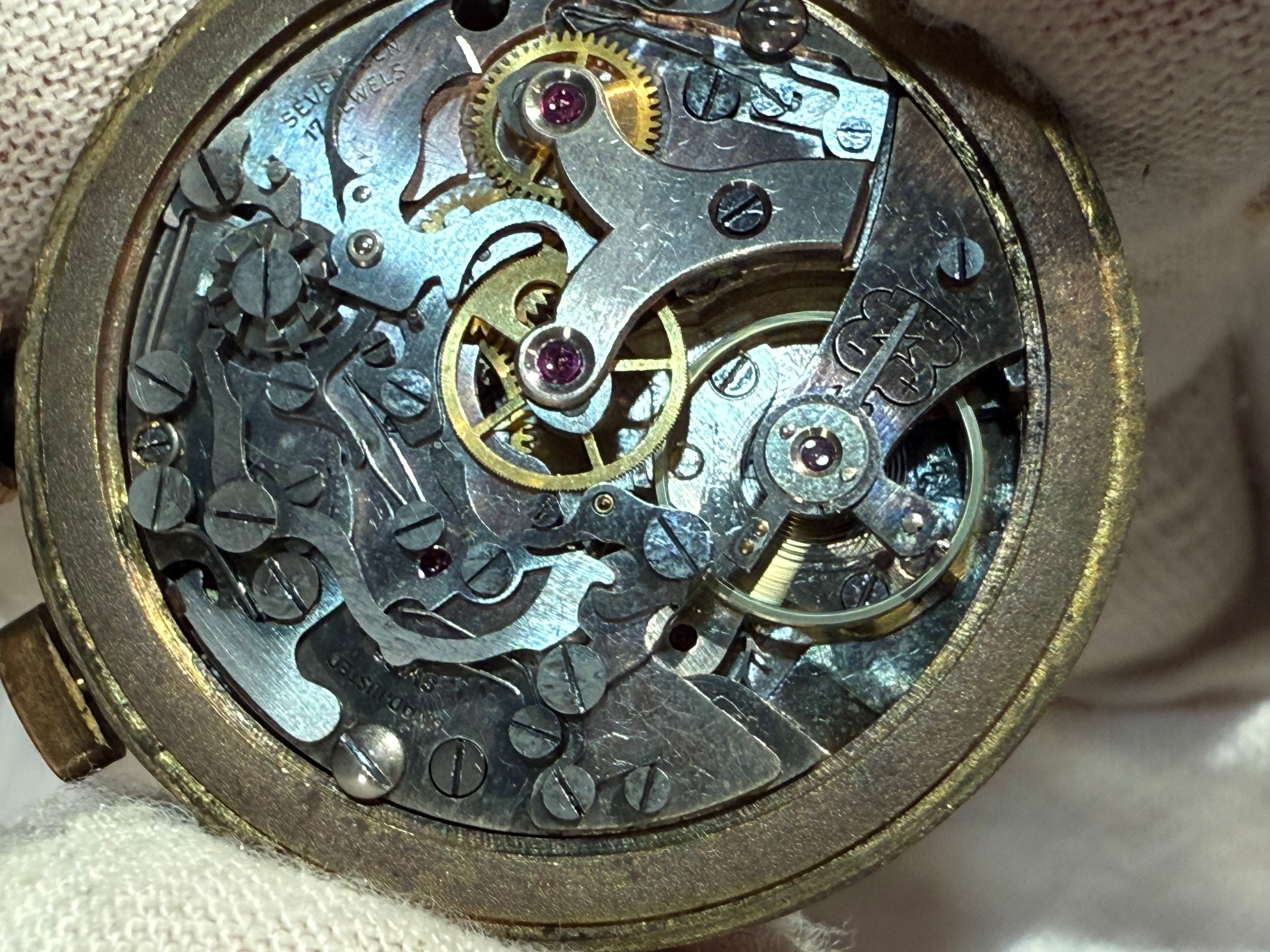 Used For Part. Vintage Chronograph with Venus 175 – Fully Serviced – Dual Pushers – Excellent Condition