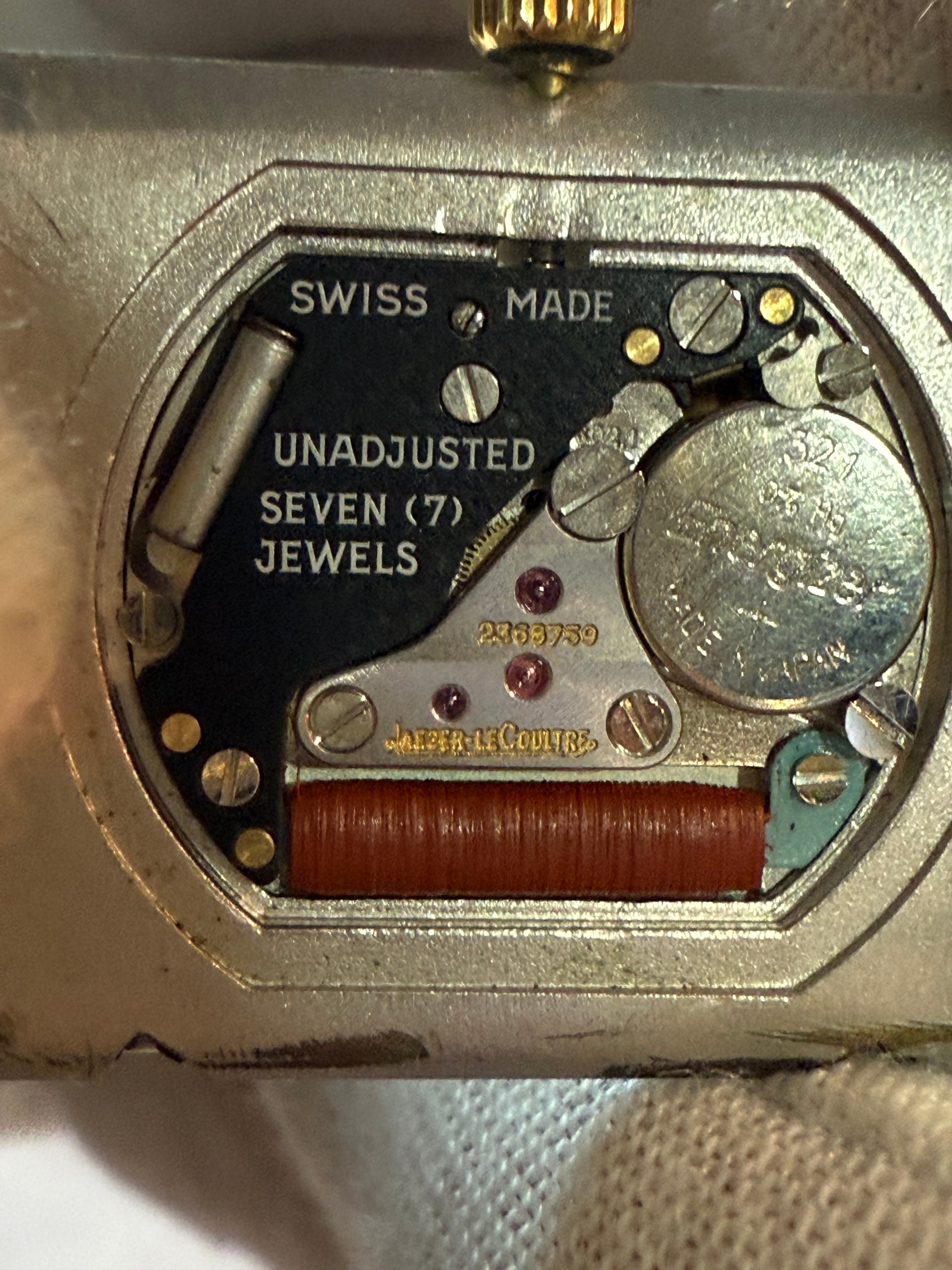 Jaeger-LeCoultre Electric Movement Completed– cal 2368759. 
Work perfect. Corona original 18k