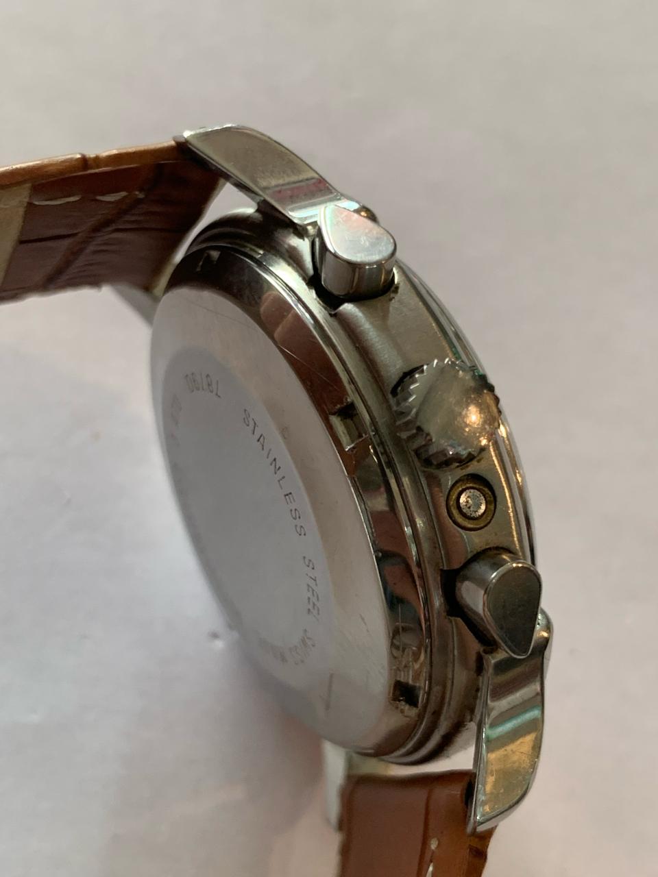 Oris Pilot Chronograph Ref 7397. Case 37mm. Quickset Date. Cal 8750. Yers 1980.