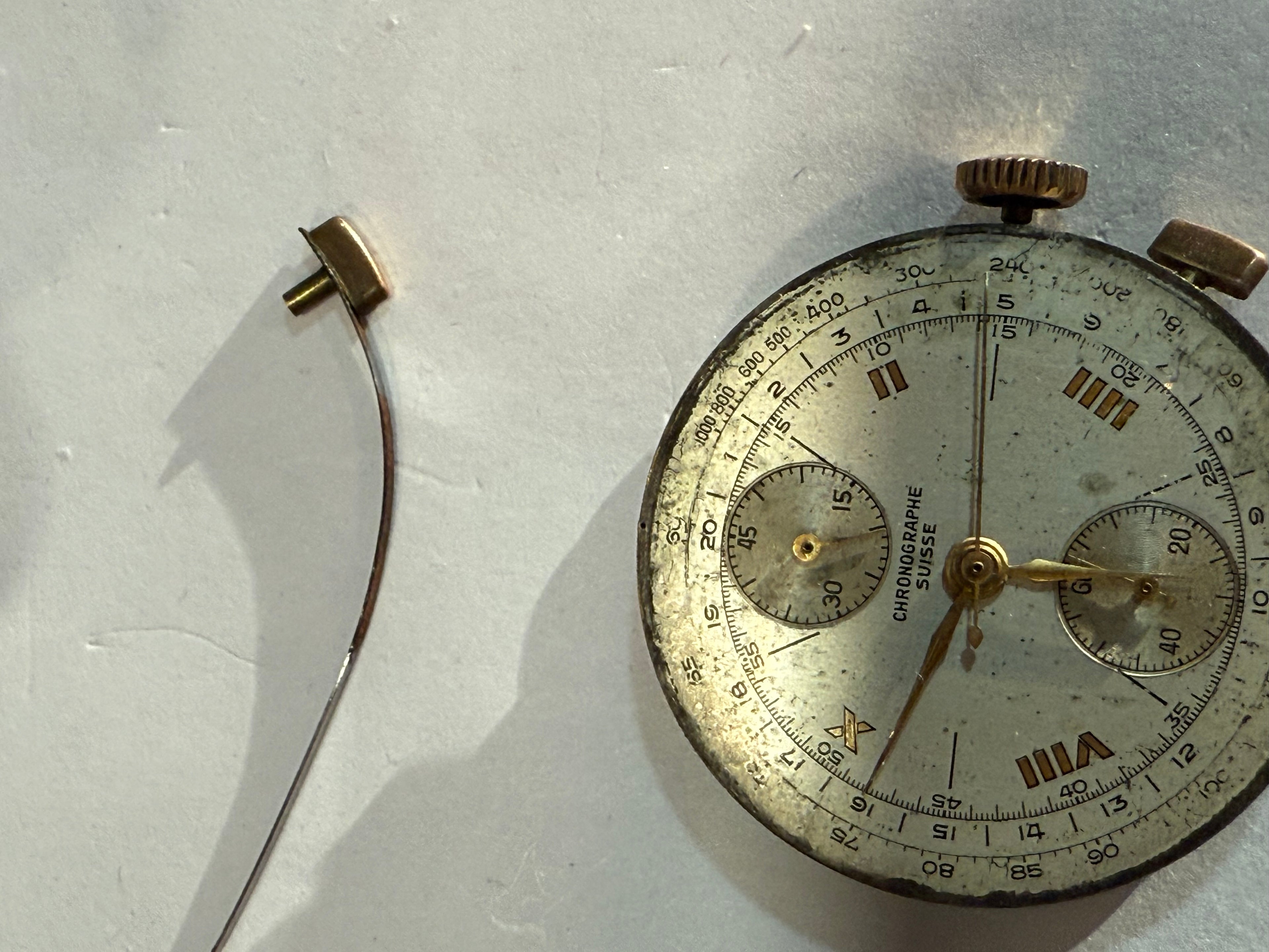 Used For Part. Vintage Chronograph with Venus 175 – Fully Serviced – Dual Pushers – Excellent Condition