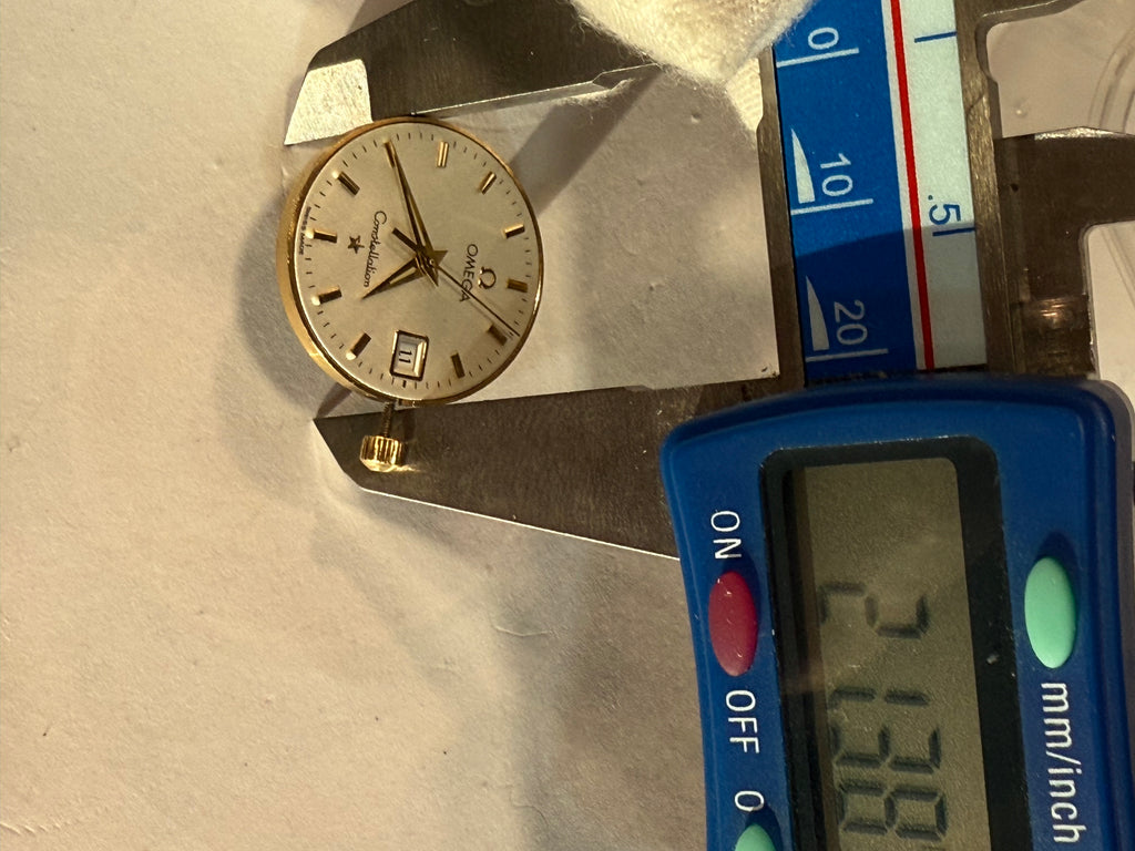 Omega Constellation Dial & Movement – Cal. 1424 | 18K Gold Original Crown | Complete & Functional