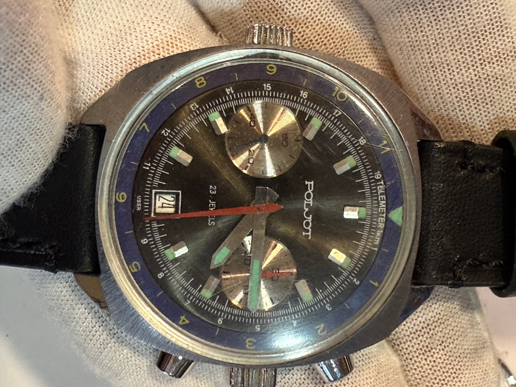 Poljot 3133 Vintage Chronograph – 40mm Steel Case – USSR Mechanical Watch