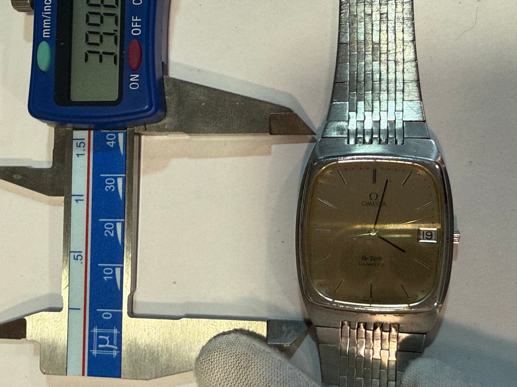 Omega De Ville Quartz – Vintage Stainless Steel Watch (For Parts or Repair)