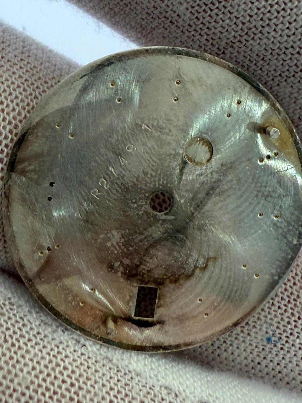 For Part. Rolex Datejust 16013 Dial • Champagne Gold • Caliber 3035 • Original • Patina Spots